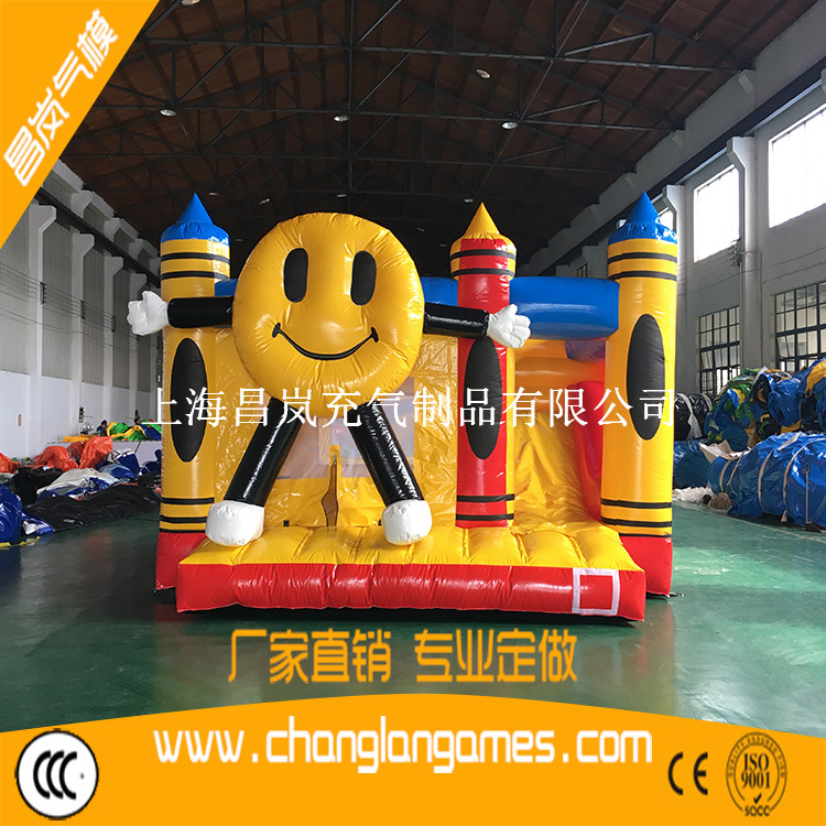 充气笑脸跳床儿童滑梯蹦蹦床 inflatable bouncer slide combo