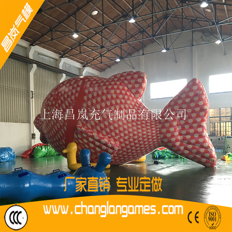 厂家直销充气浮鱼卡通气模水上漂浮模型定做 inflatable fish