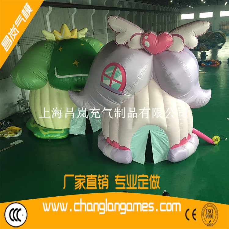 厂家直销花房充气帐篷异形可爱卡通帐篷圆形穹顶PVC夹网布气模定做 inflatable cartoon tent party display air dome