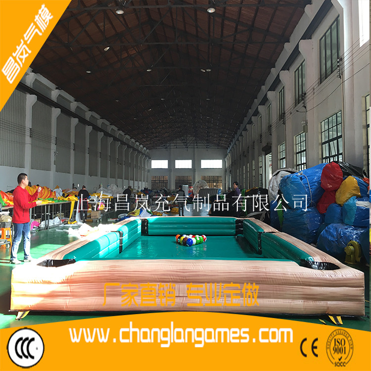 真人版充气足球场桌球台球桌游戏 inflatable snooker football game for sale