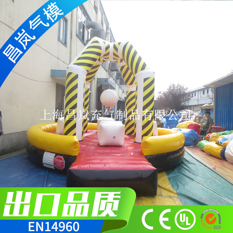 厂家直销专业定做 撞击球平衡游戏 充气撞撞乐平衡木游戏 inflatable knock ball game