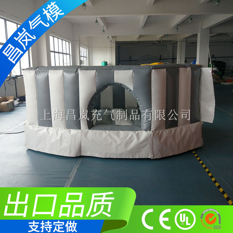 厂家专业定做 充气跳床 简单大气的儿童充气城堡四周围墙的充气跳床蹦床 网红餐厅亲子餐厅充气城堡 黑白灰哑光充气城堡跳跳床定制