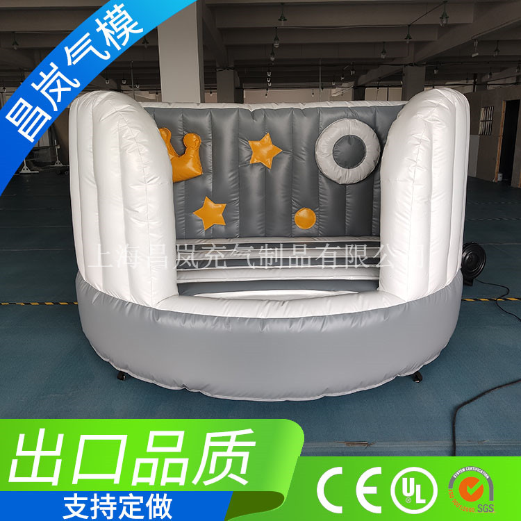 厂家专业定做 充气黑白跳床 亲子餐厅城堡 王冠星星主题量身定做充气儿童蹦跳床 儿童乐园跳跳床